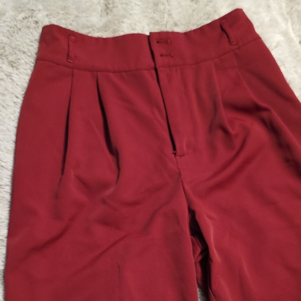HALARA Burgundy Regular Fit Trousers - Picture 3 of 5